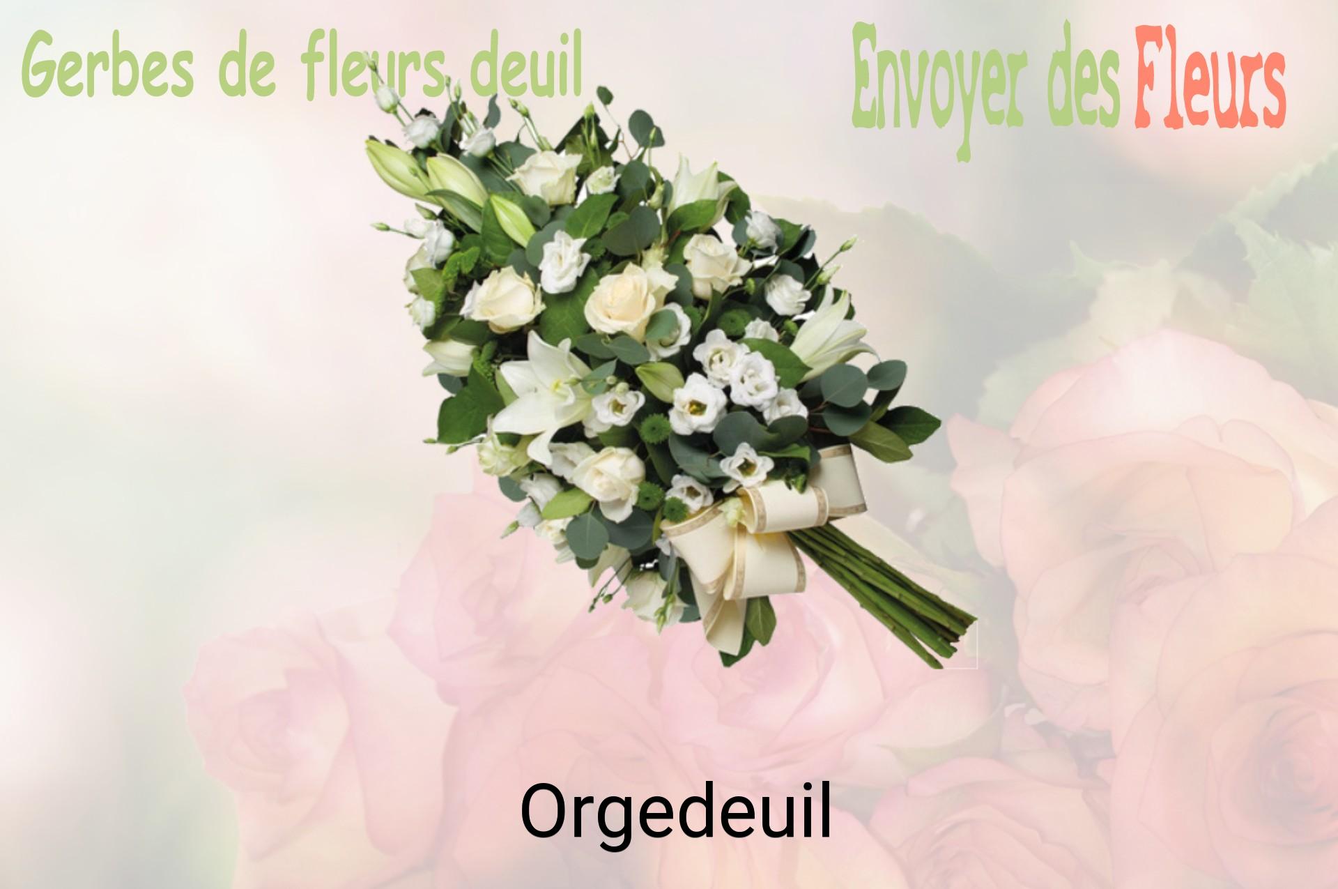 Gerbe de fleurs de deuil livrée à Orgedeuil